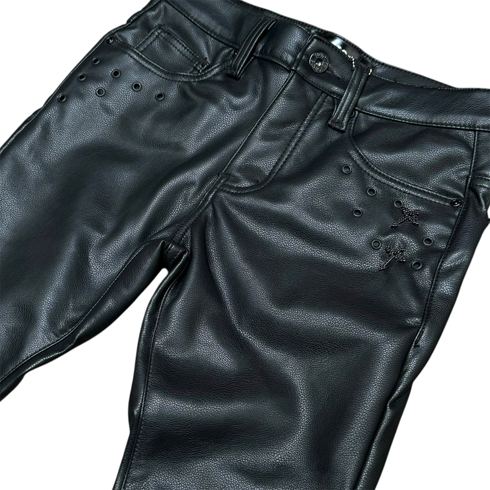 Denim Place Vicious Premium Vegean Leather Flare Fit