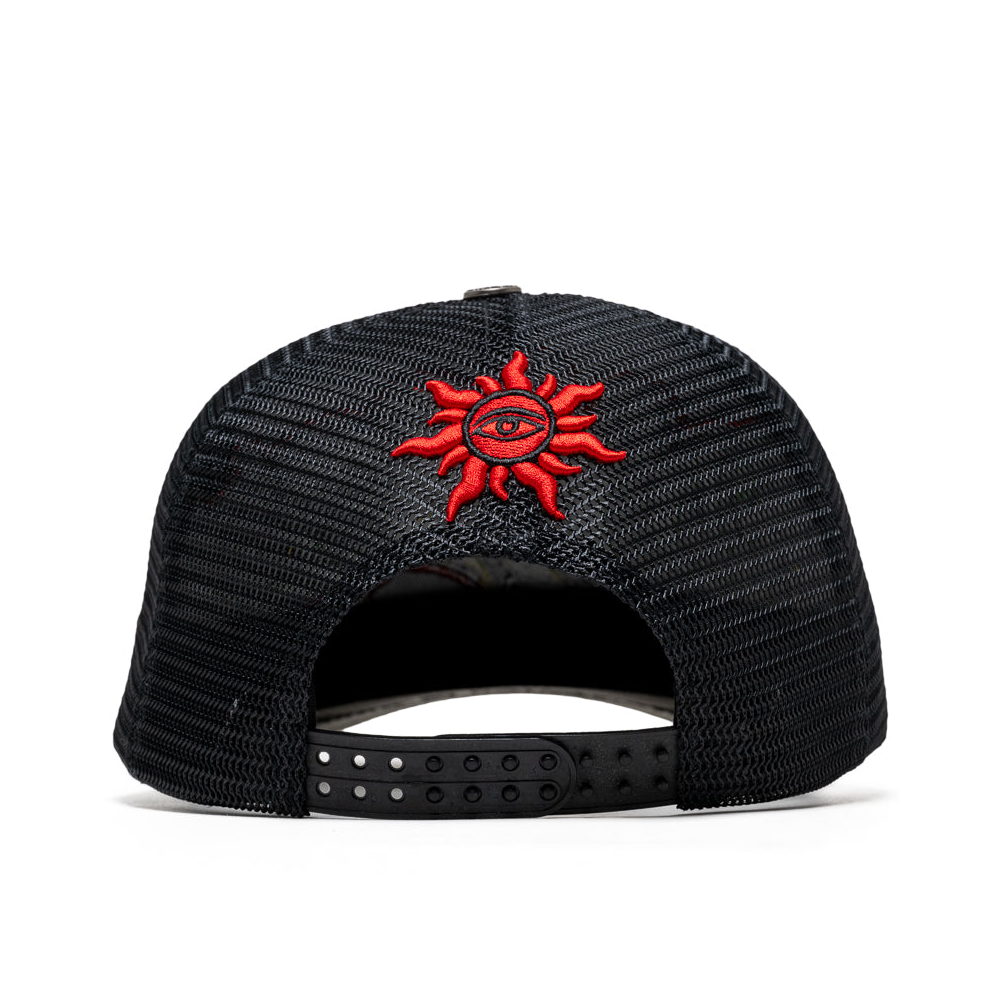 Godspeed GS Neo Trucker Hat (Black/Yellow/Red)