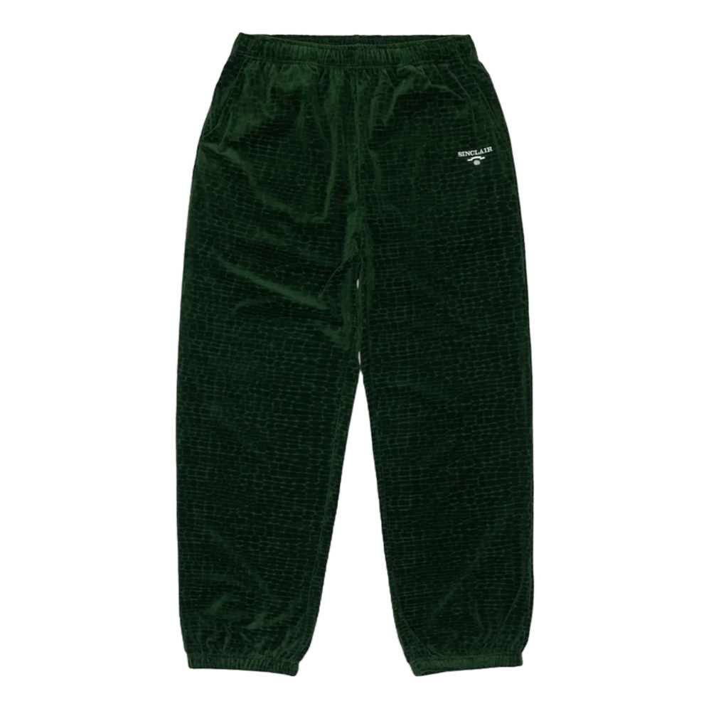 SINCLAIR CROC VELOUR TRACK PANT GREEN