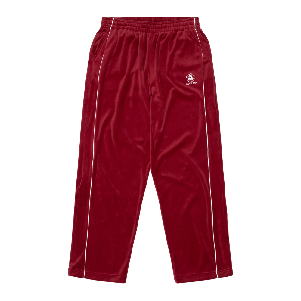 SINCLAIR VELOUR PIPING PANT BURGUNDY