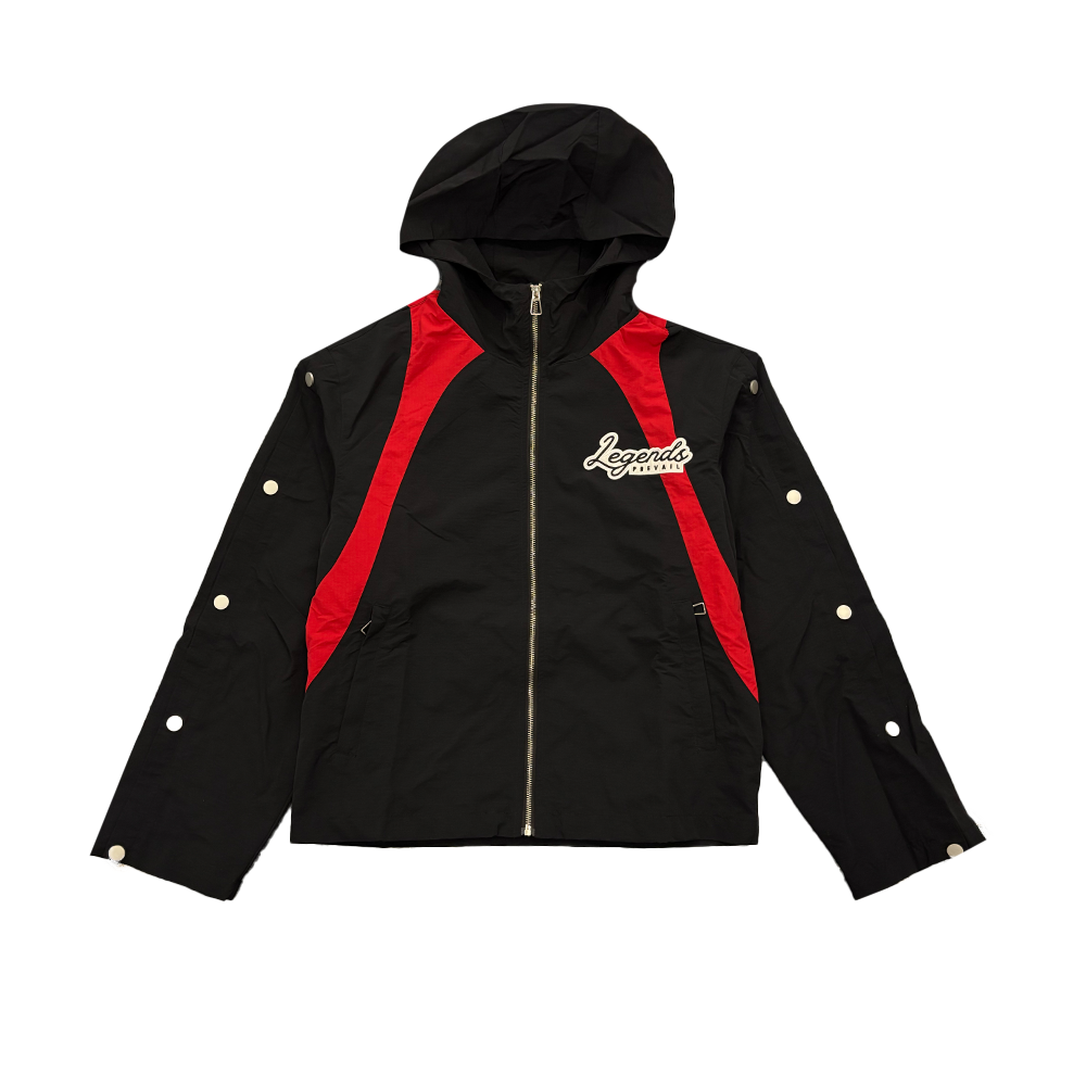 Legends Prevail  Black And Red Tracksuit Set