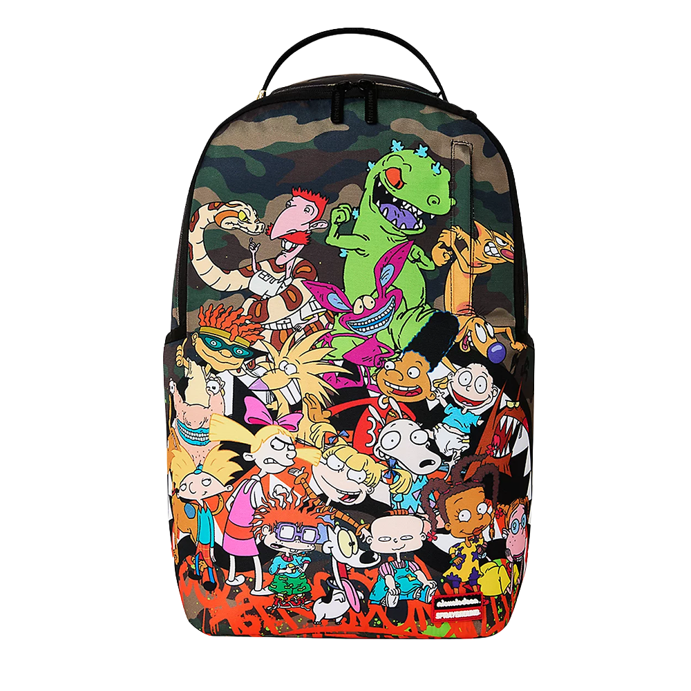 Sprayground 90s Nick Camo With Graffiti DLXSR Backpack