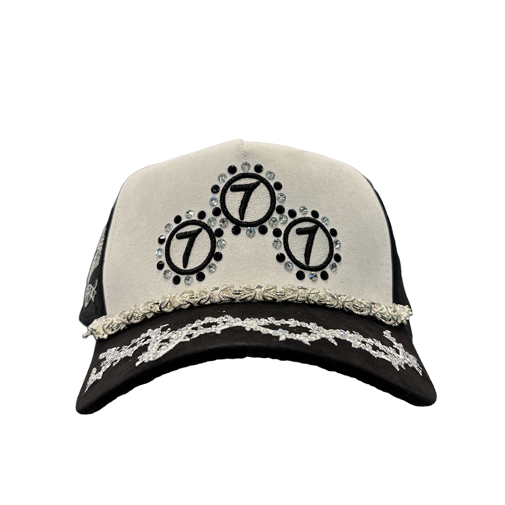 Hudson V6 Chain Diamond 777 Suede Trucker Hat