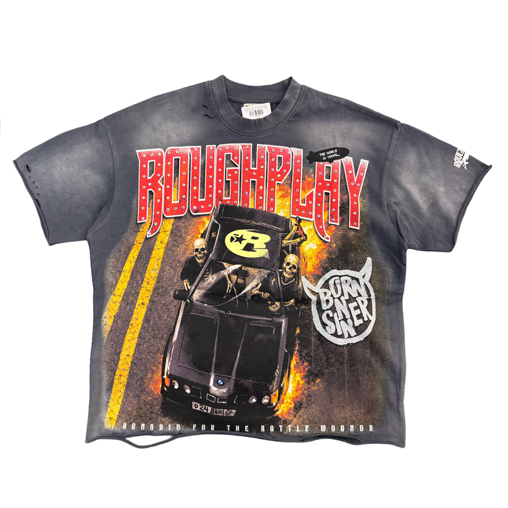 Rough Play Born Sinner T-Shirt Grey