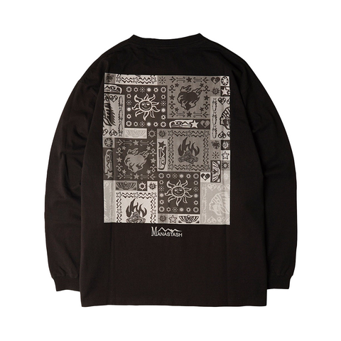 BLACK CREWNECK BANDANA TSHIRT