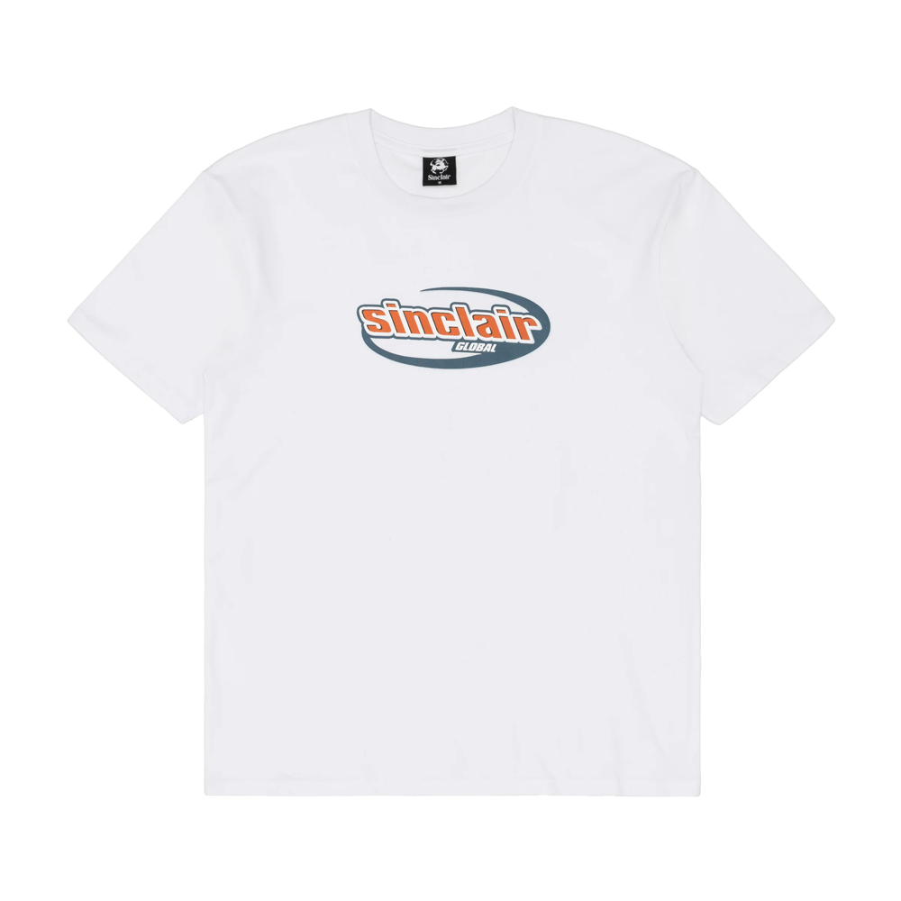 SINCLAIR ITALICS LOGO TEE WHITE