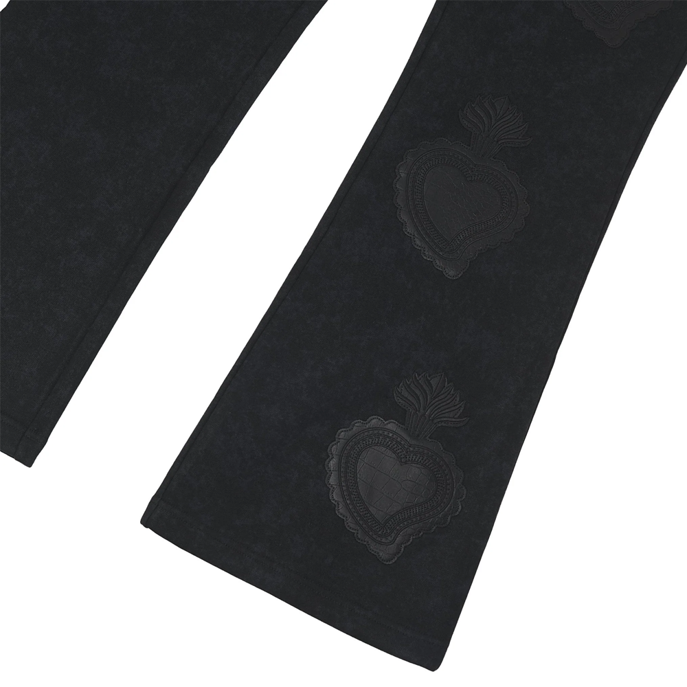 WSC BLACK LEATHER SWEATPANT