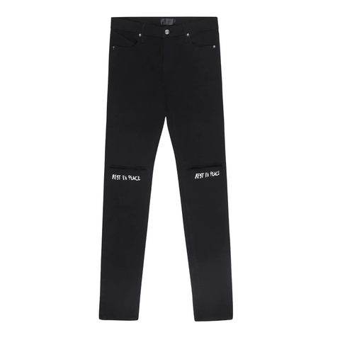 RTA Bryant Black RIP Jeans