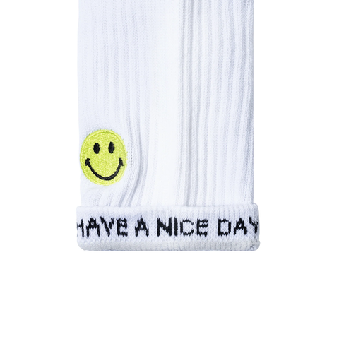 MARKET SMILEY SOCKS WHITE DETAIL